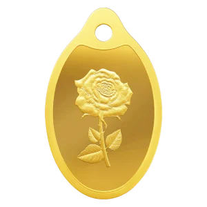 24K (999.9+) Purest Rose Gold Oval Coin