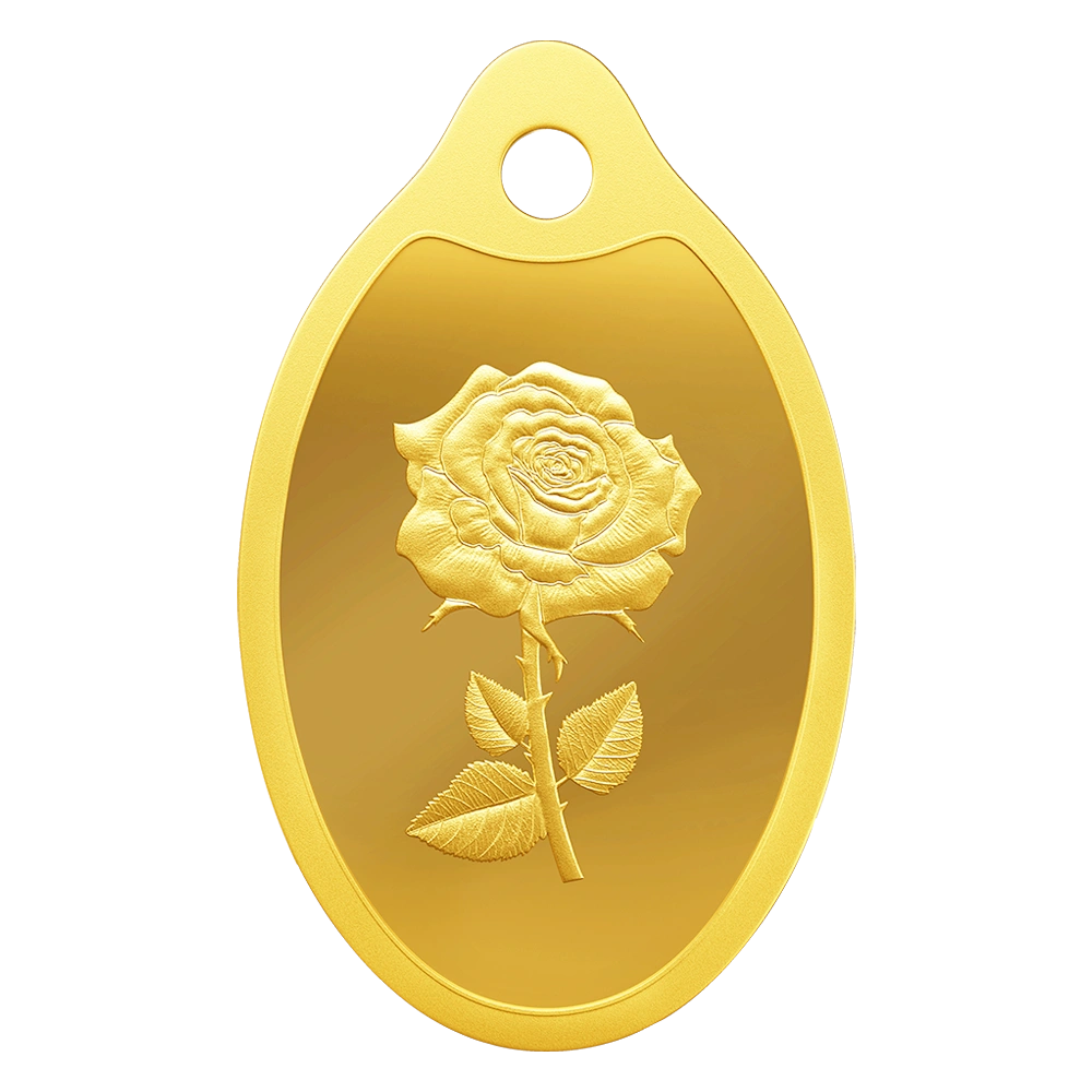 24K (999.9+) Purest Rose Gold Oval Coin
